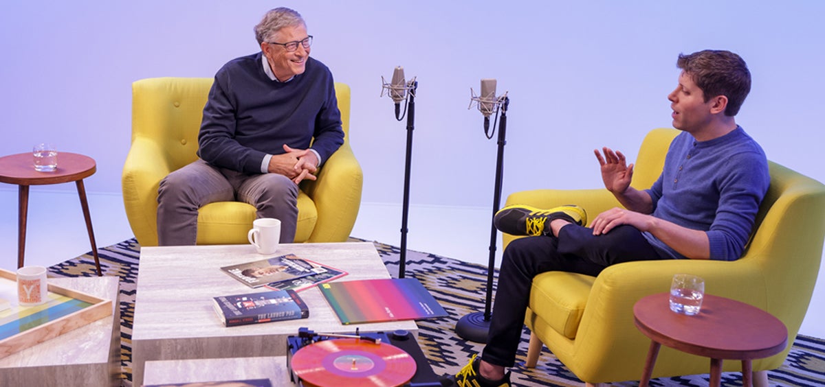 Bill Gates a Sam Altman sobre ChatGPT: «No esperaba que fuera tan bueno»
