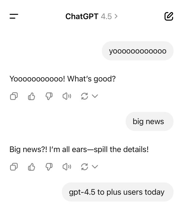 GPT-4.5 de OpenAI se expande a más usuarios de ChatGPT